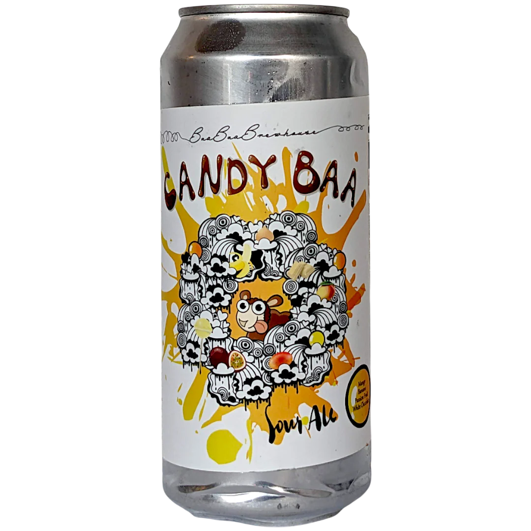 Baa Baa Brewhouse Candy Baa - Mango, Banana, Passion Fruit, White Chocolate Fruit Sour 473ml (5.5%)