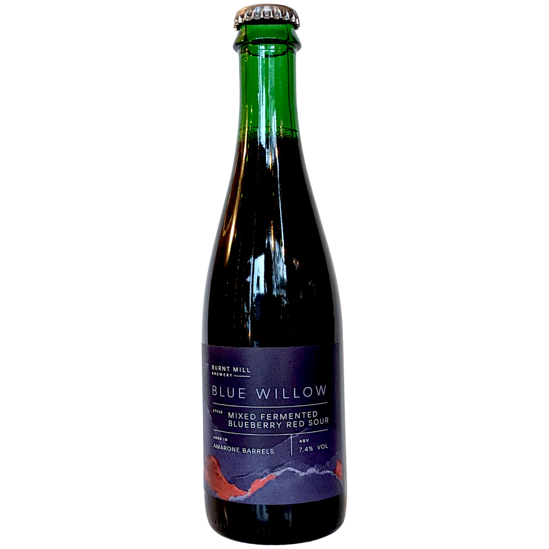 Burnt Mill Blue Willow Barrel Aged Mixed Fermented Blueberry Red Sour 375ml (7.4%)