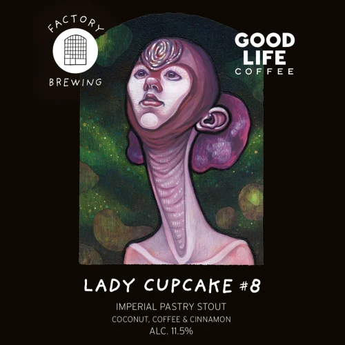 Factory Lady Cupcake #8 Imperial Pastry Stout with Coconut, Coffee & Cinnamon. 440ml (11.5%)