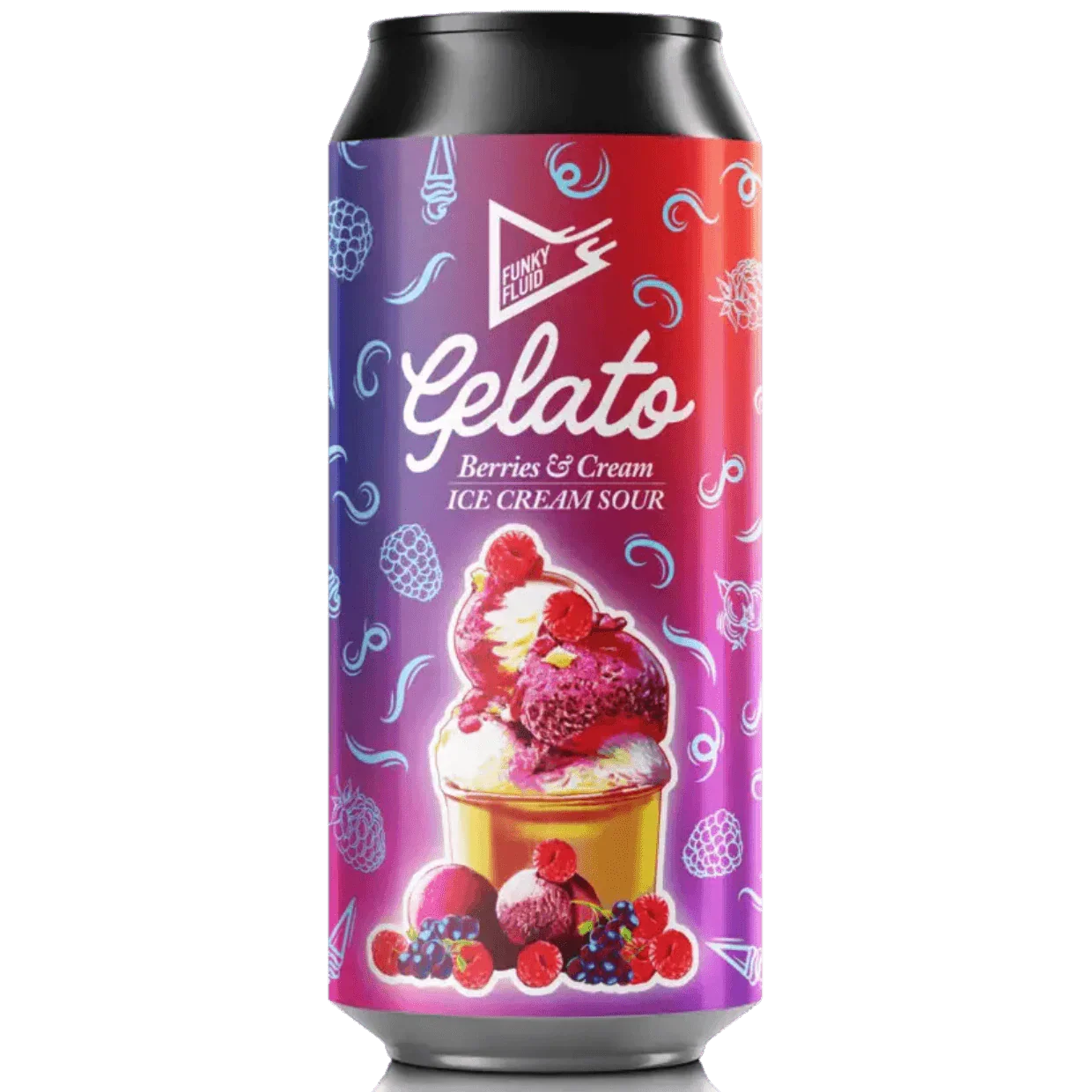 Funky Fluid Gelato: Berries & Cream Ice Cream Sour 500ml (5.5%)