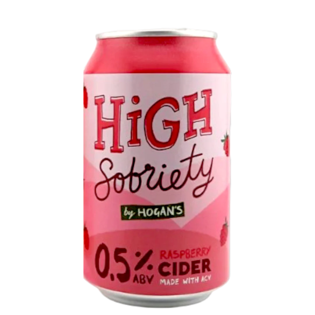 Hogans High Sobriety Alcohol Free Raspberry Cider 330ml (0.5%)