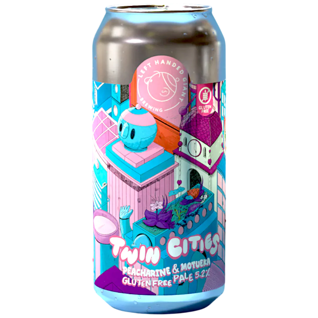 Left Handed Giant Twin Cities: Peacharine & Motueka Gluten Free Pale Ale 440ml (5.2%)