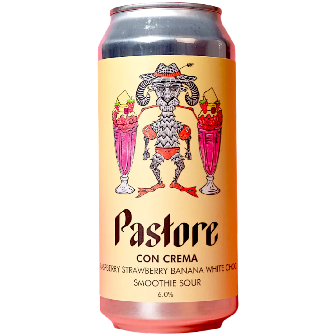 Pastore Con Crema Raspberry, Strawberry, Banana, White Chocolate Smoothie Sour 440ml (5%)