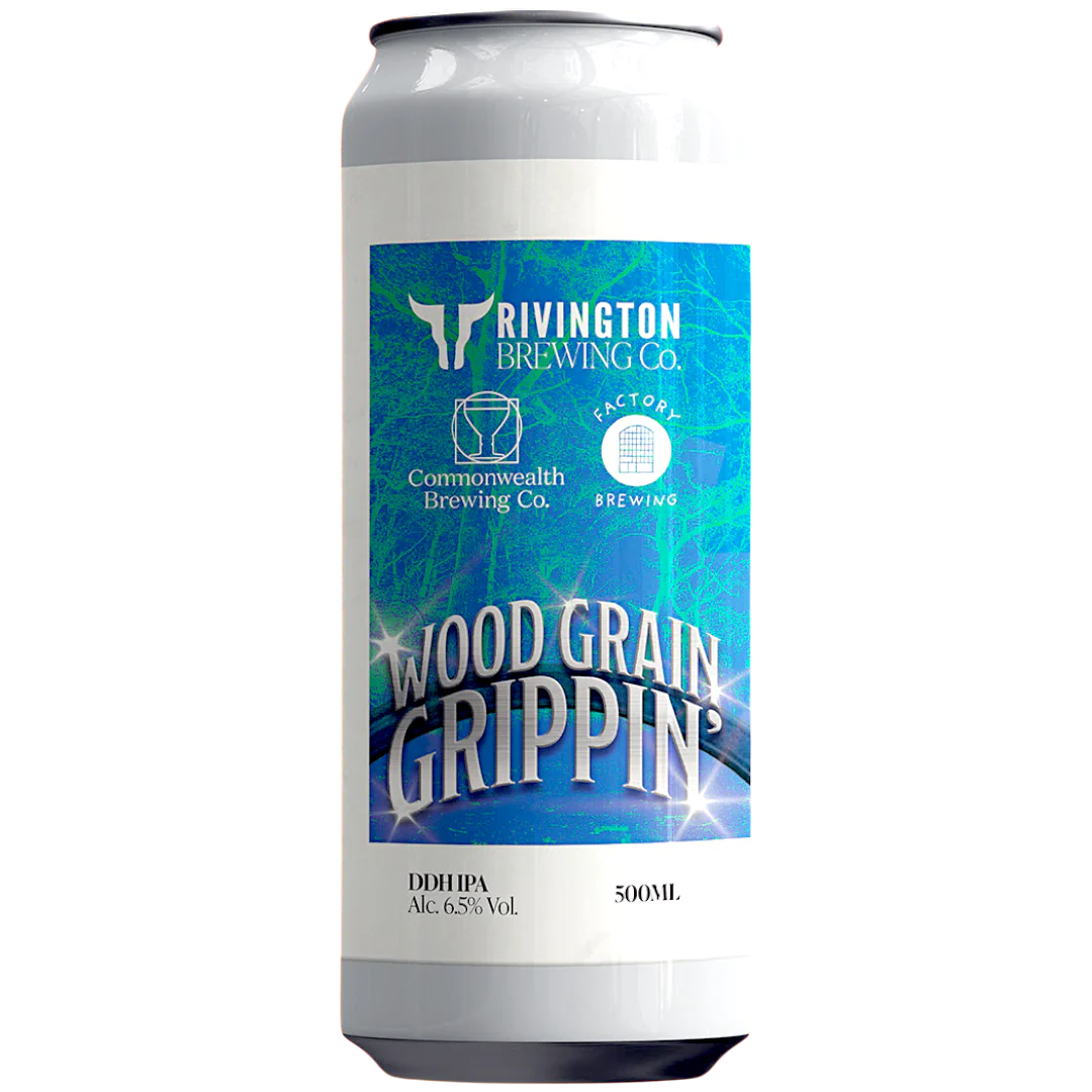 Rivington Wood Grain Grippin x Factory & Commonwealth Collab DDH IPA 500ml (6.5%)