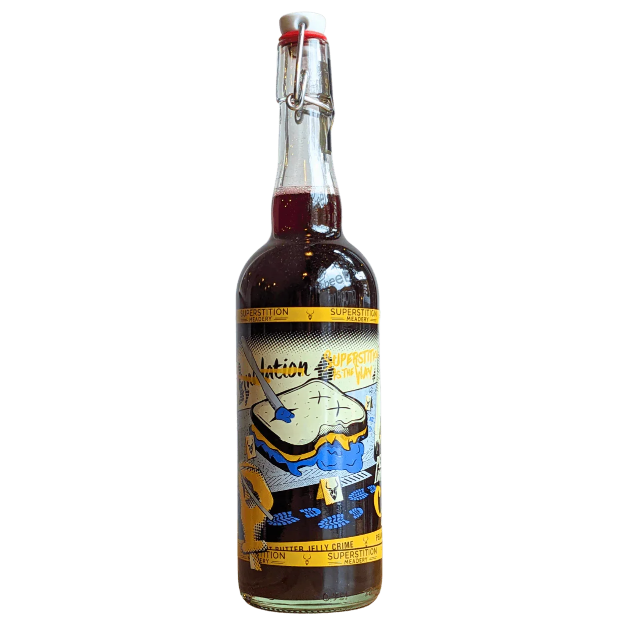 Superstition Peanut Butter Jelly Crime Blueberry Mead with Peanuts 750ml (13%)