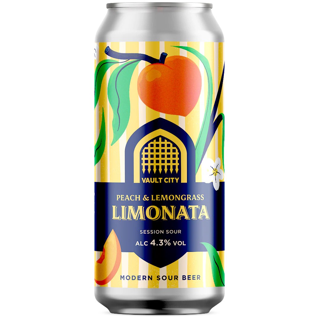 Vault City Peach & Lemongrass Limonata Session Sour 440ml (4.3%)